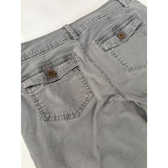 Eddie Bauer Pants Womens 6 Gray Ripstop Cargo Capri Crop Tech Hiking Outdoor - Picture 7 of 9